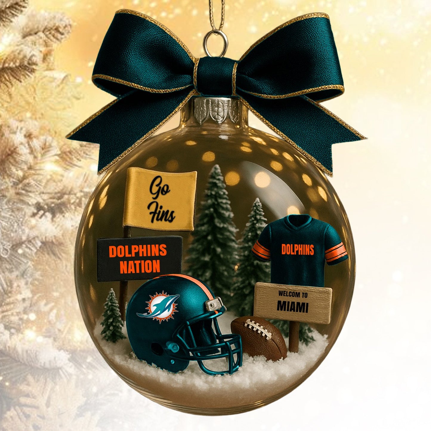 MD NFL Acrylic Ball Ornament - Best Gift For Fans DDT CTND