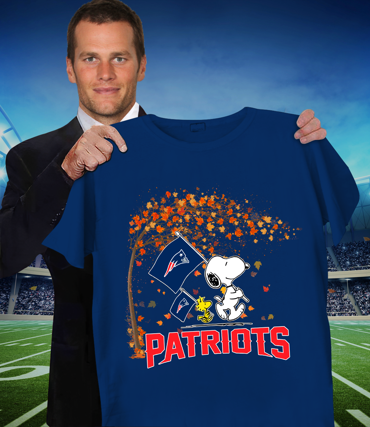 NE x NFL Snoopy and Woodstock Happy Autumn 2D Shirt DatND ThuongNH