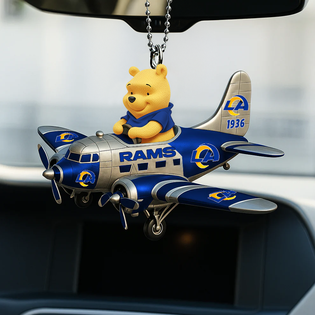 NFL LAR x Winnie The PH Premium Car Hanging Ornament DDT NTL