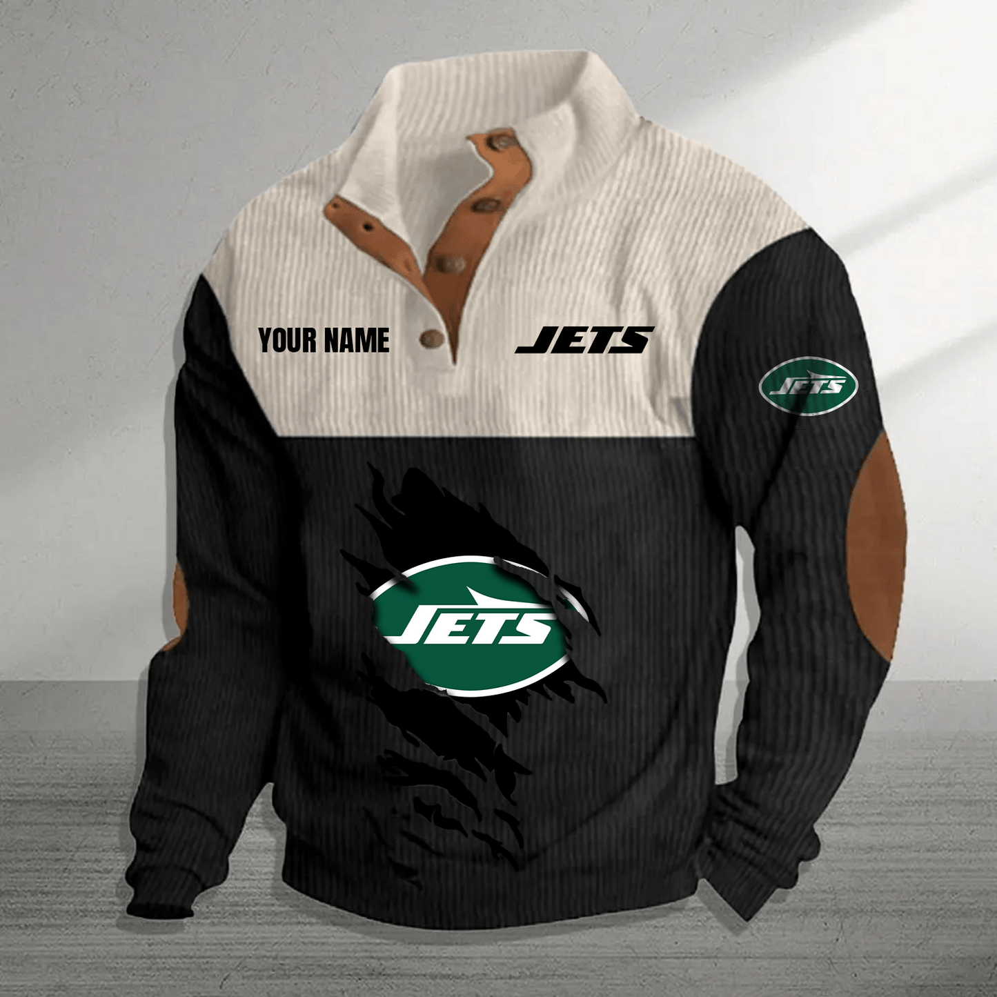 NYJ x NFL Premium Personalized Game-Day Pullover DATND TANTD