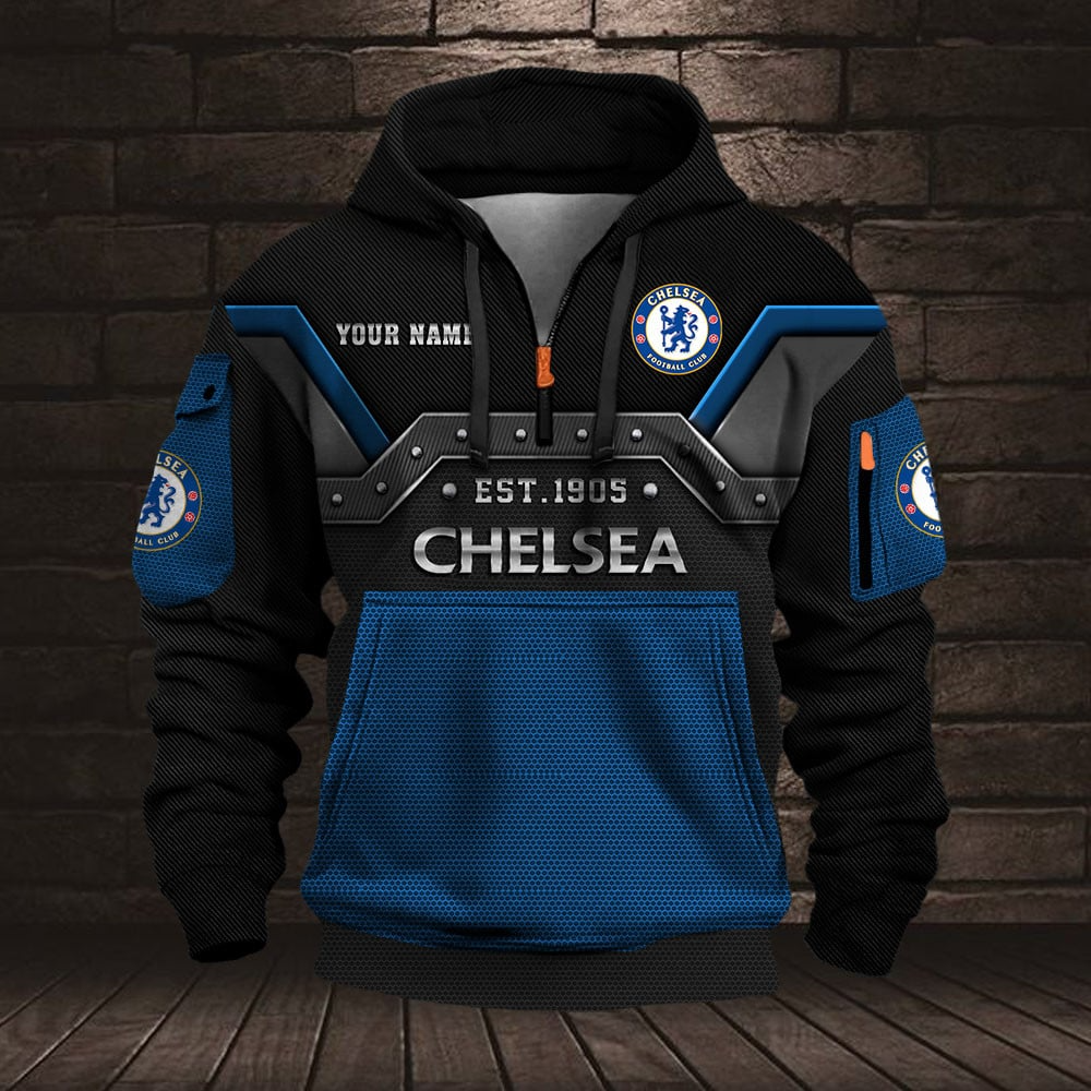 Personalized CHE Premium EPL Half Zip Heavy Hoodie DDT NTL