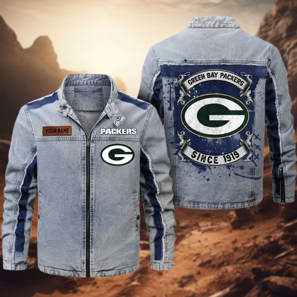 Personalized GBP Premium NFL Street Scar Denim Jacket DDT CTND