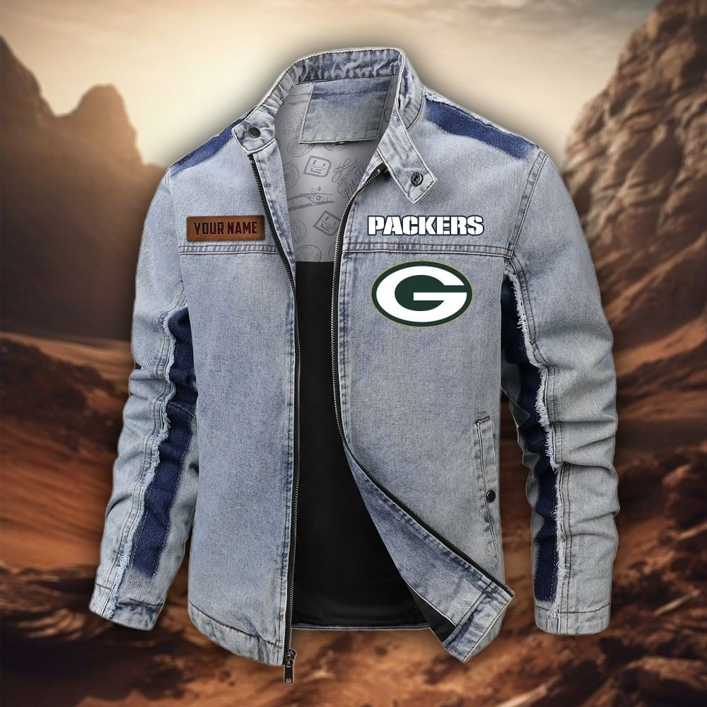 Personalized GBP Premium NFL Street Scar Denim Jacket DDT CTND