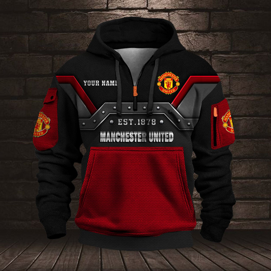 Personalized MU Premium EPL Half Zip Heavy Hoodie DDT NTL