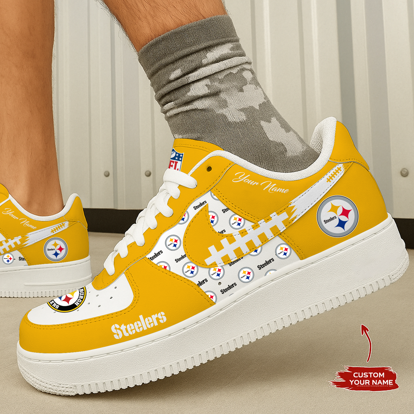 PIT x NFL Personalized AF1 Shoes DatND DVT