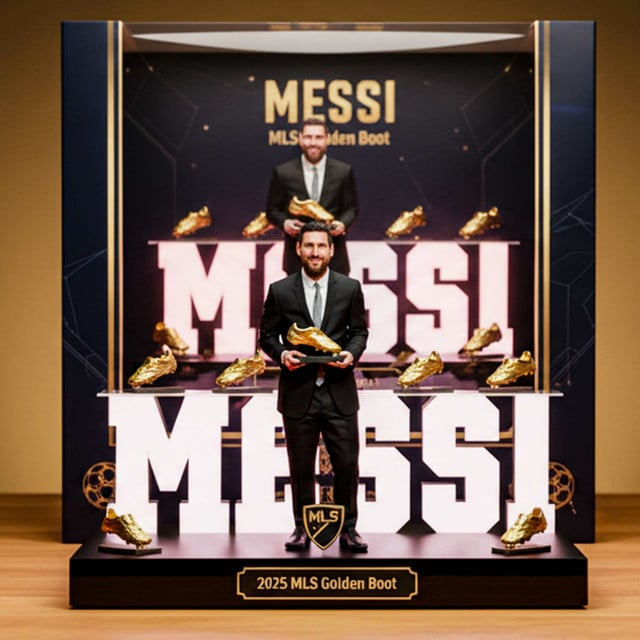 Premium MLS LNM Golden Boot 2025 Winner Acrylic Plaque V1 NMD TTV