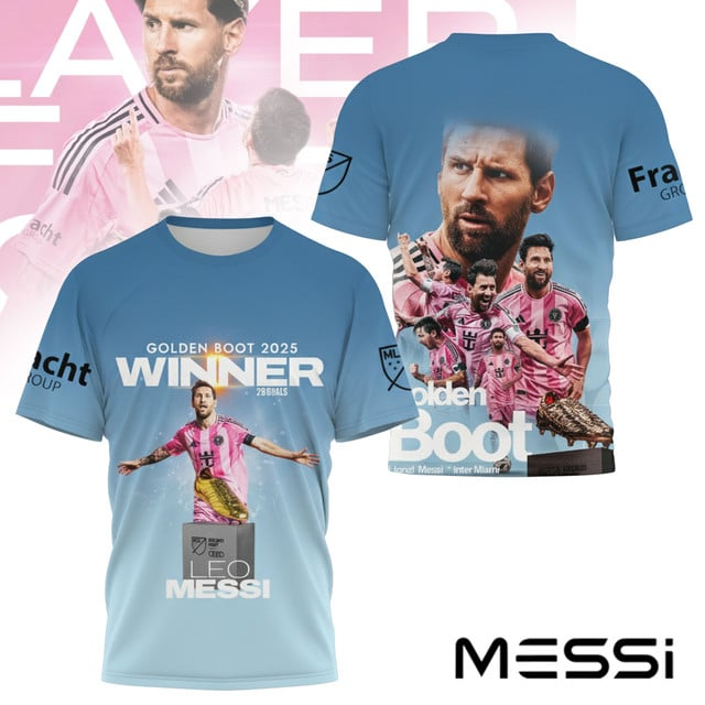 Premium MLS LNM Golden Boot 2025 Winner T-shirt V5 NMD TTV