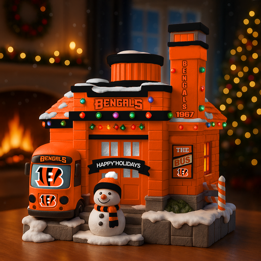 Premium NFL CIN Christmas Acrylic Plaque V8 NMD TTV