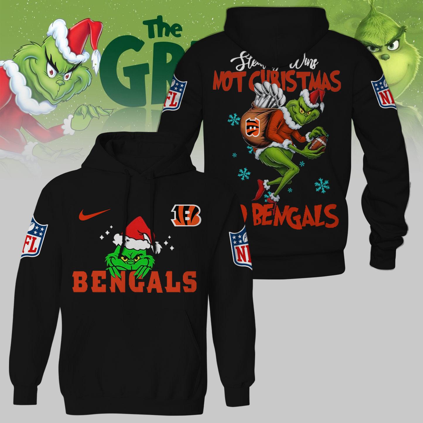 Premium NFL CIN x The Grinch Shirt V3 NMD TTV