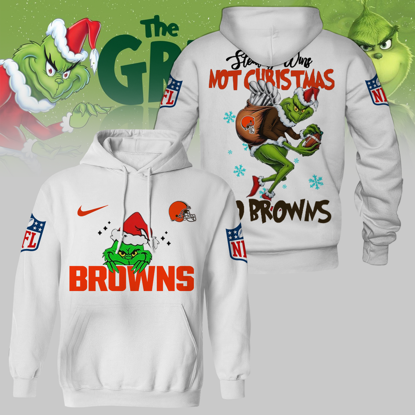 Premium NFL CLE x The Grinch Shirt V3 NMD TTV