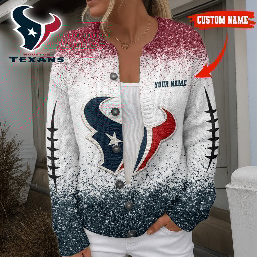 Premium NFL HOU Cozy Knit Cardigan V1 NMD NHM