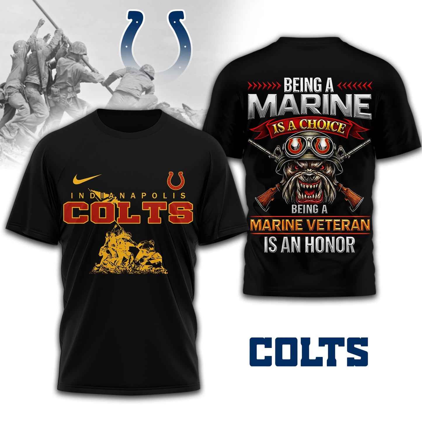 Premium NFL IND Marine Veteran Shirt V2 NMD NHM