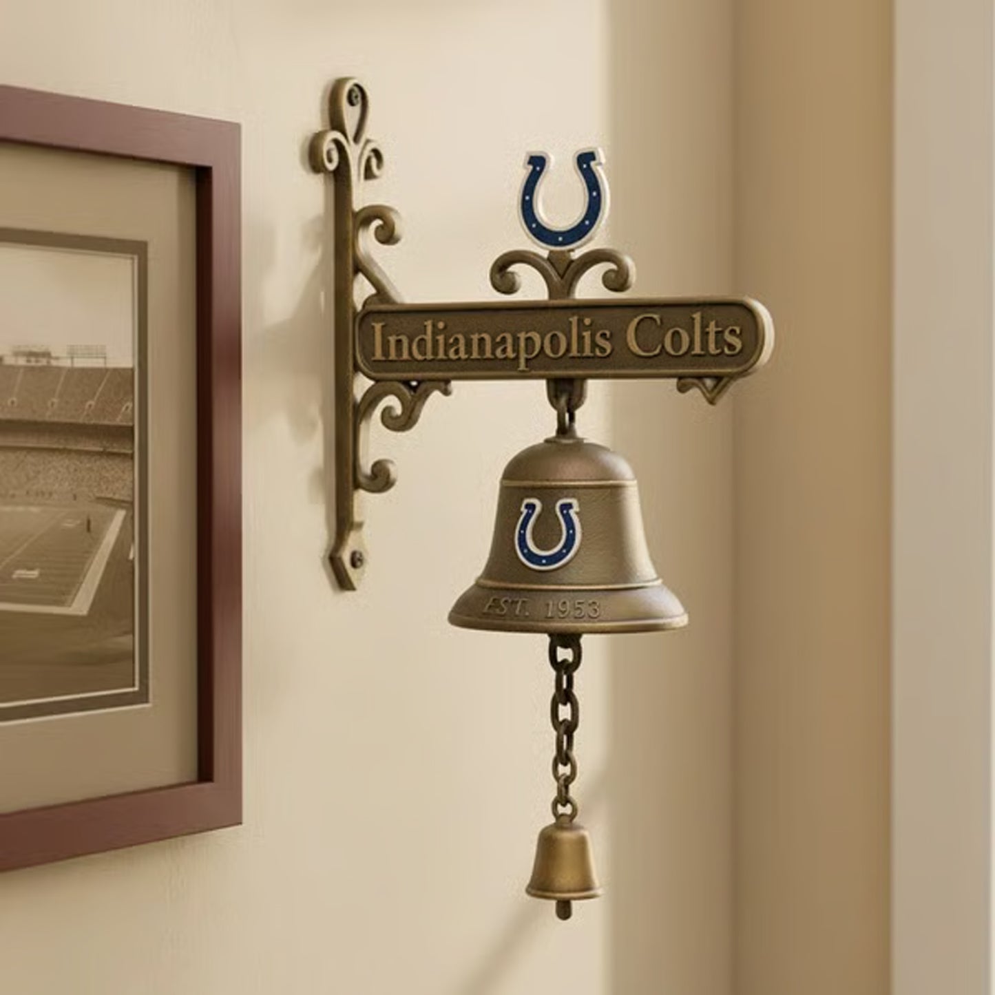 Premium NFL IND Retro Wall-Mounted Metal Doorbell V1 NMD NHM