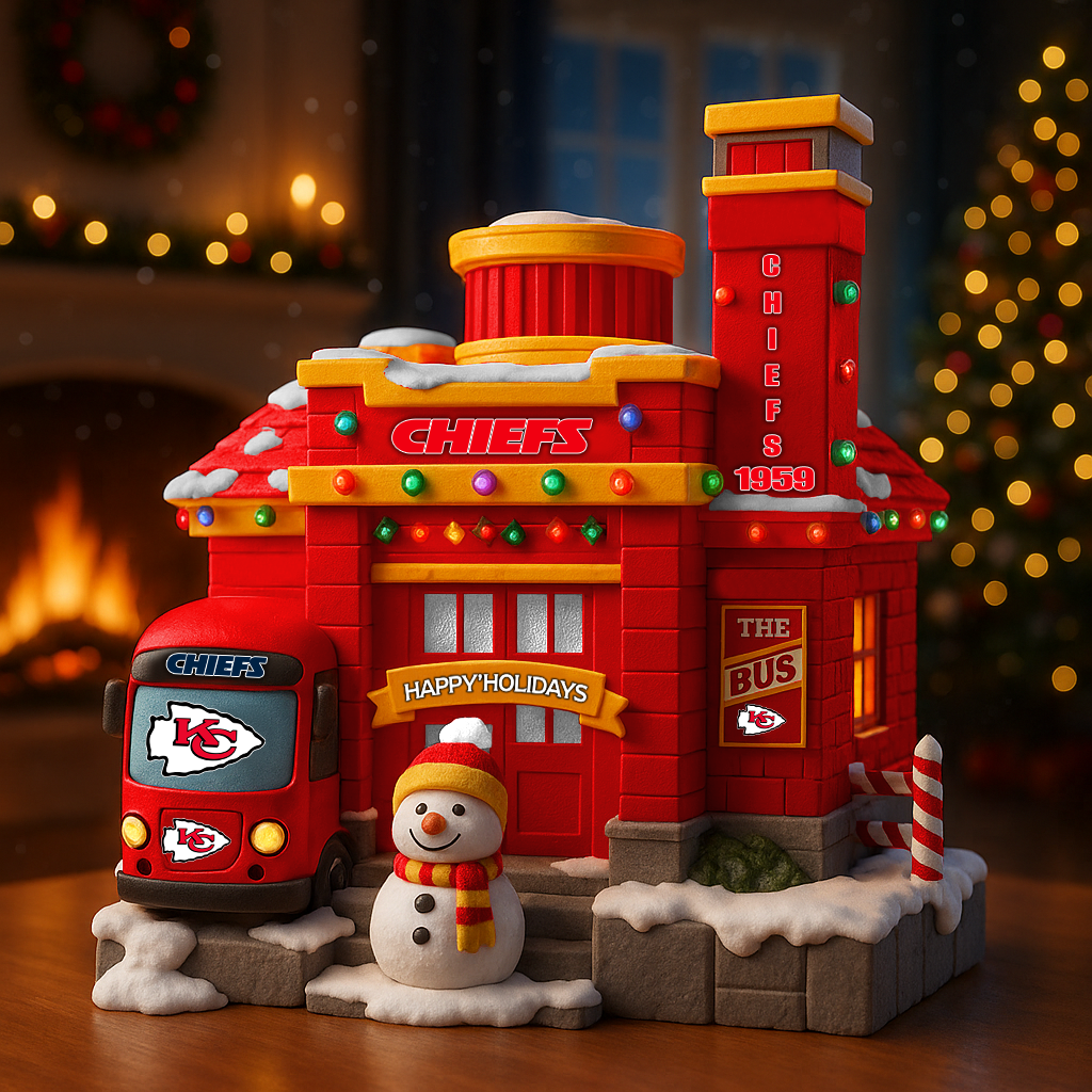 Premium NFL KC Christmas Acrylic Plaque V8 NMD TTV