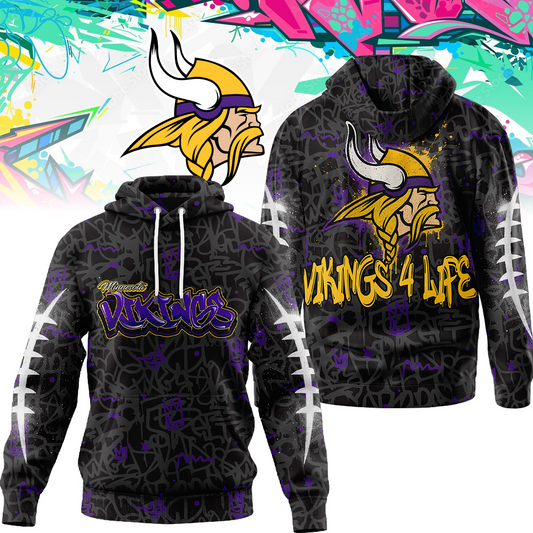 Premium NFL MIN Special Graffiti Hoodie V2 NMD  TTV
