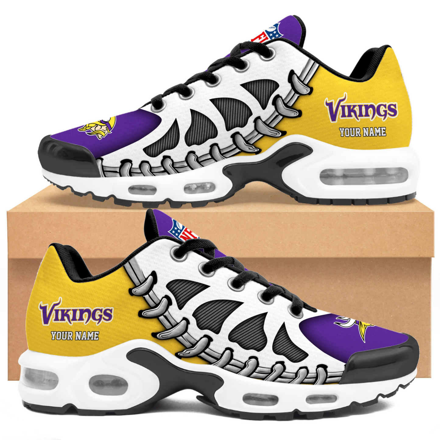 Premium NFL MIN Spine Rush Air Max Sneaker V4 NMD  TTV