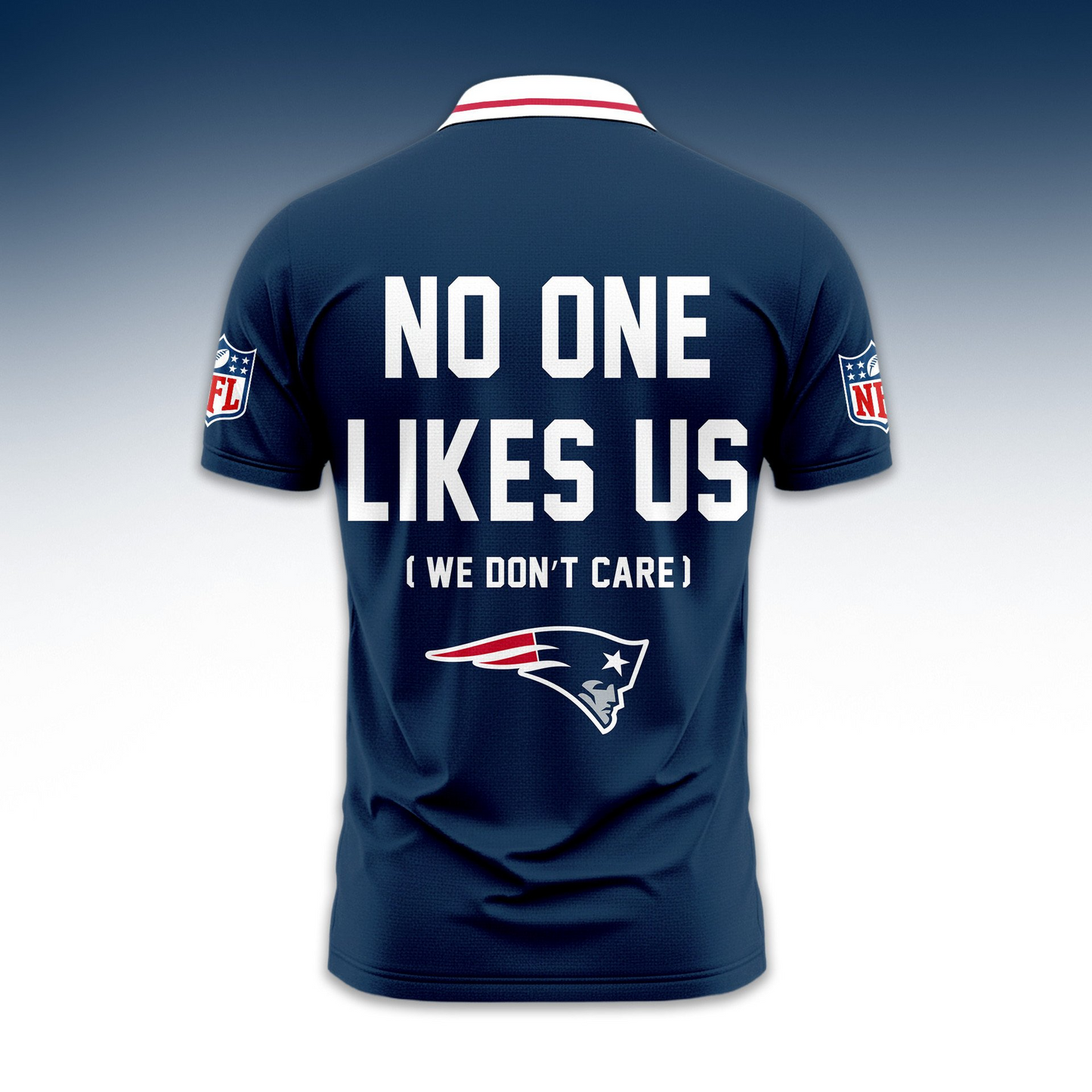 Premium NFL NE No One Likes Us Polo Shirt V1 NMD 291025 TTV