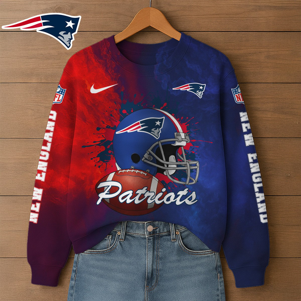 Premium NFL NE Printed Sweatshirt V1 NMD TTV