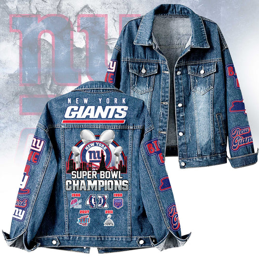 Premium NFL NYG Denim Jacket V1 NMD NHM