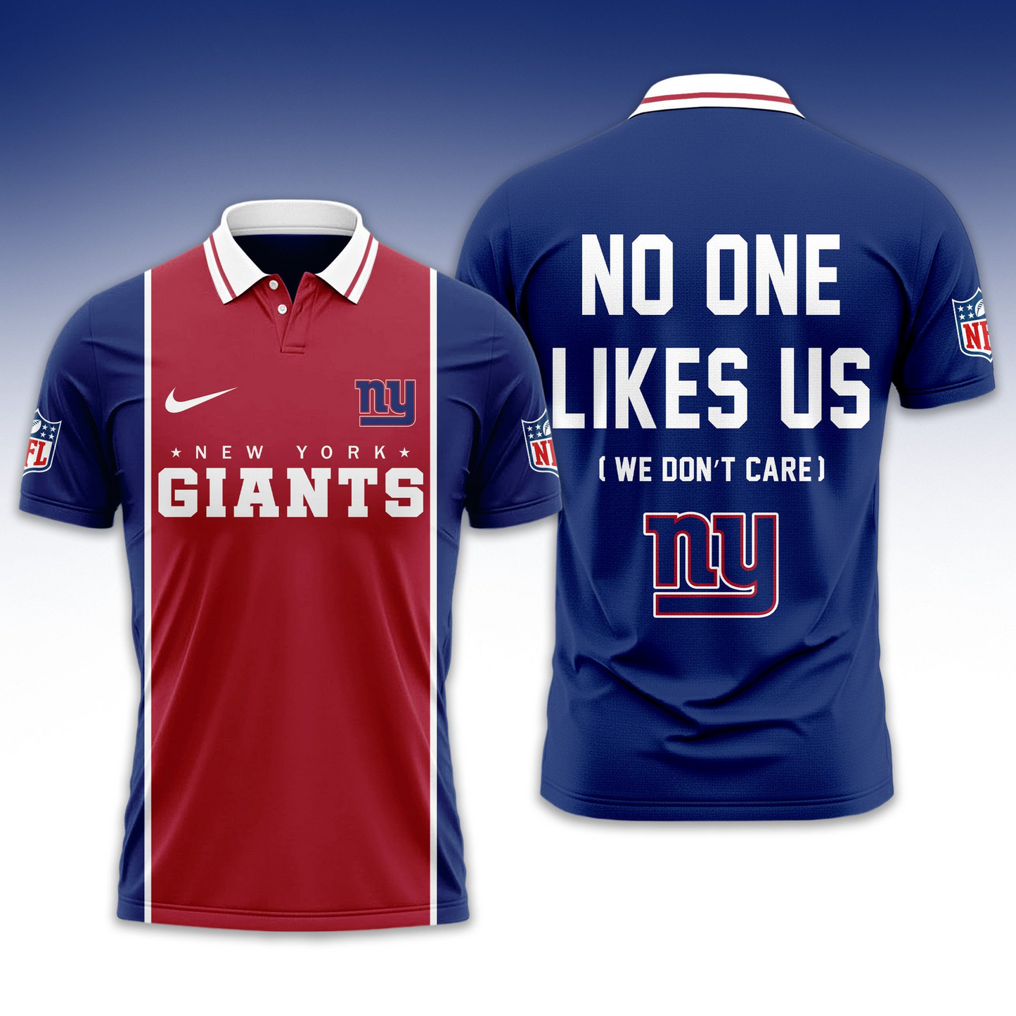 Premium NFL NYG No One Likes Us Polo Shirt V1 NMD 291025 TTV