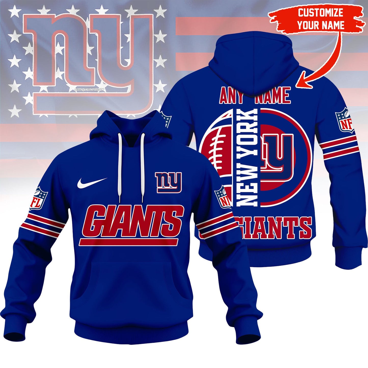 Premium NFL NYG Signature Fan Gear Hoodie V1 NMD NHM