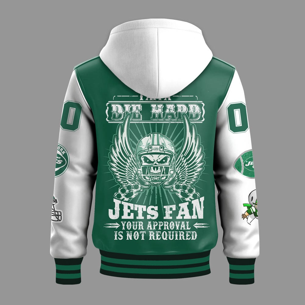 Premium NFL NYJ Die Hard Baseball Jacket V1 NMD TTV