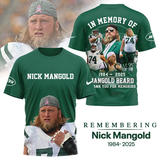 Premium NFL NYJ In Memory Of Nick Mangold T-shirt V2 NMD NHM