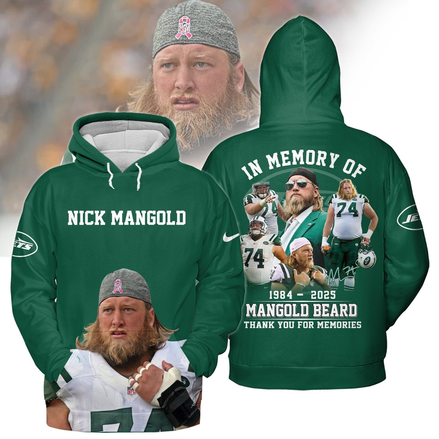 Premium NFL NYJ In Memory Of Nick Mangold T-shirt V2 NMD NHM
