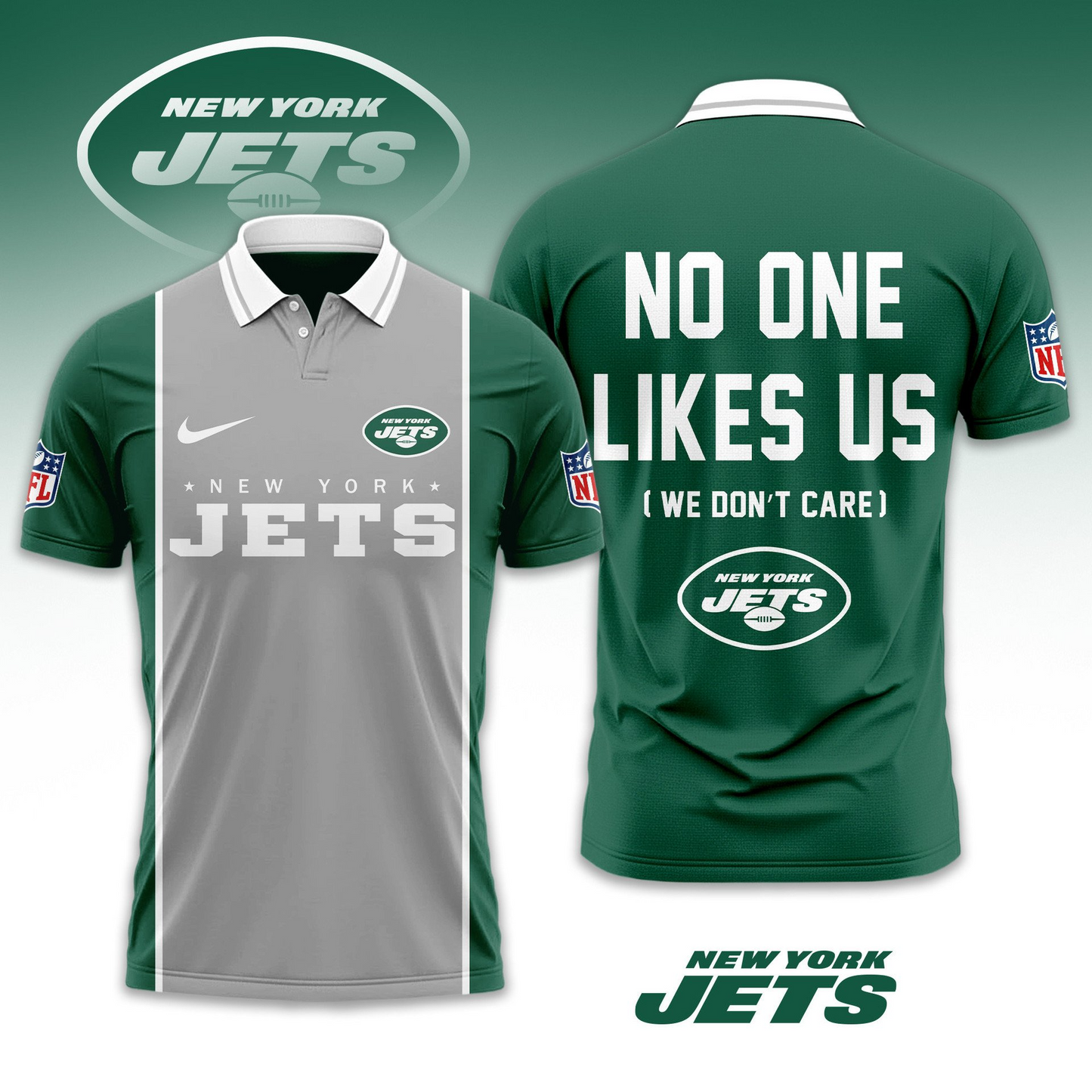 Premium NFL NYJ No One Likes Us Polo Shirt V1 NMD 291025 TTV