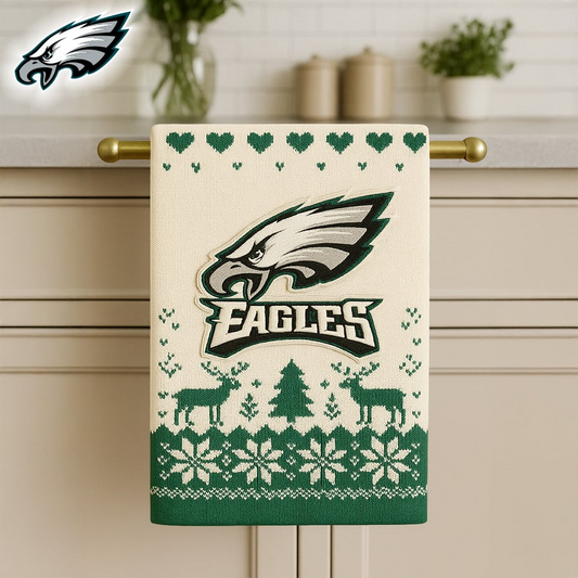 Premium NFL PHI Christmas Kitchen Towel V1 NMD TTV