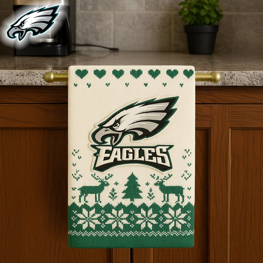 Premium NFL PHI Christmas Kitchen Towel V1 NMD TTV