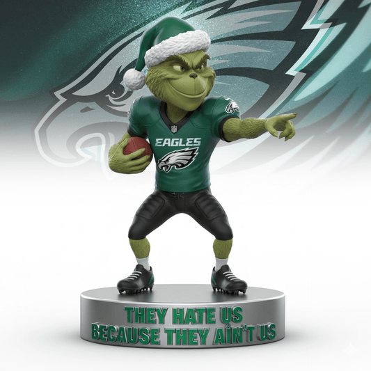 Premium NFL PHI Christmas The Grinch Arcylic Plaque V1 NMD