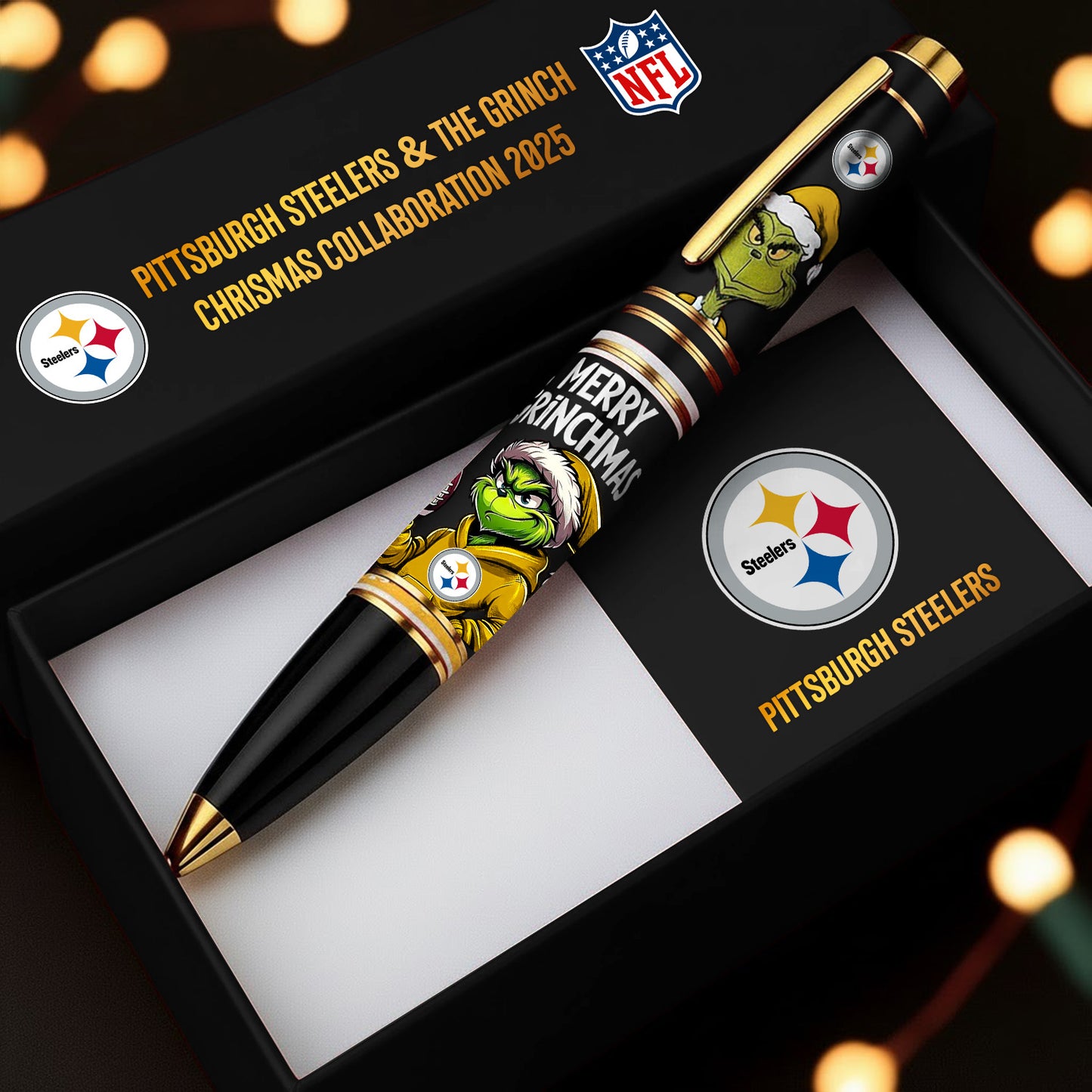 Premium NFL PIT x The Grinch Christmas Limited Edition Pen 2025 V1 NMD NHM