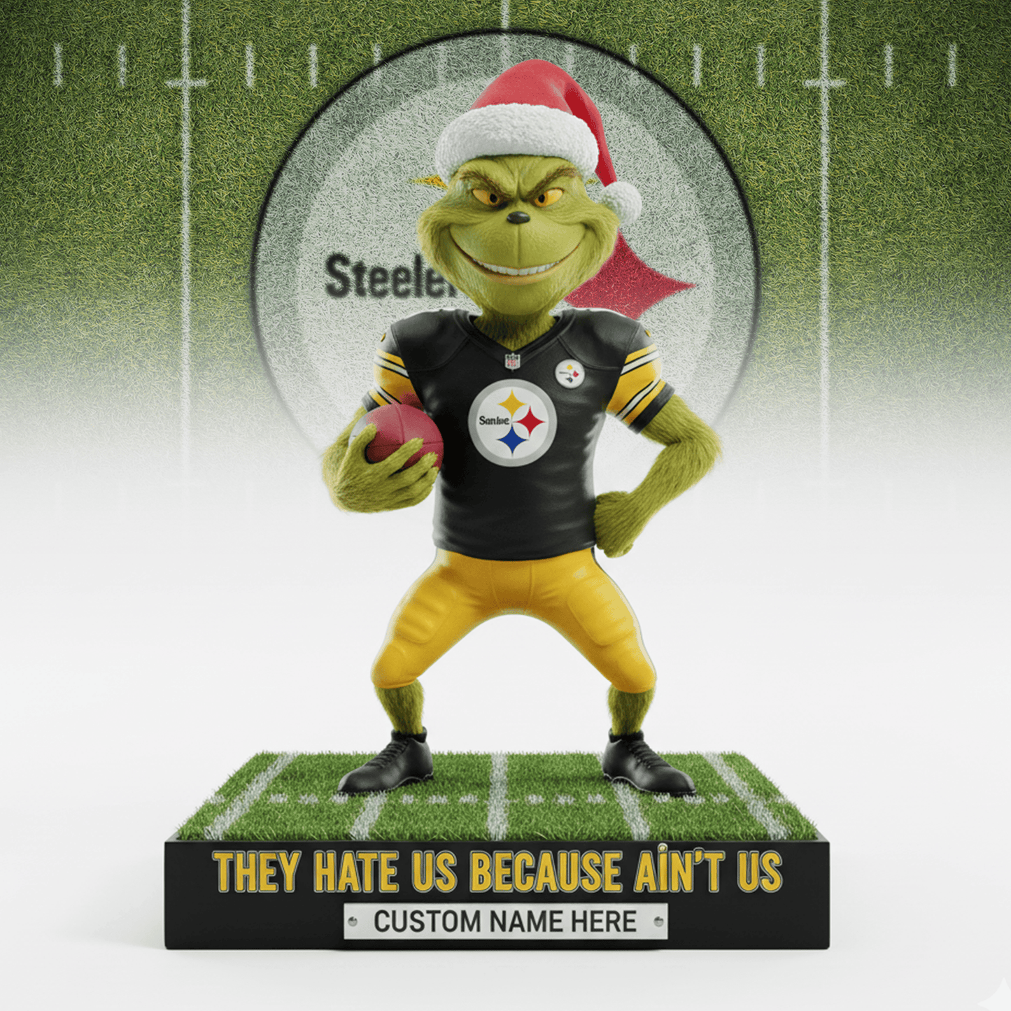 Premium NFL PS Christmas The Grinch Arcylic Plaque V1 NMD