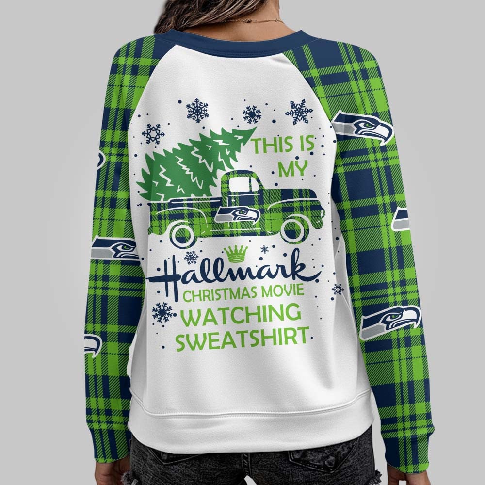 Premium NFL SEA Cozy Round Neck Raglan Sleeve Sweatshirt V1 NMD NHM