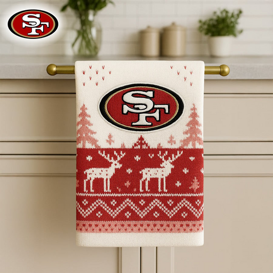 Premium NFL SF Christmas Kitchen Towel V1 NMD TTV