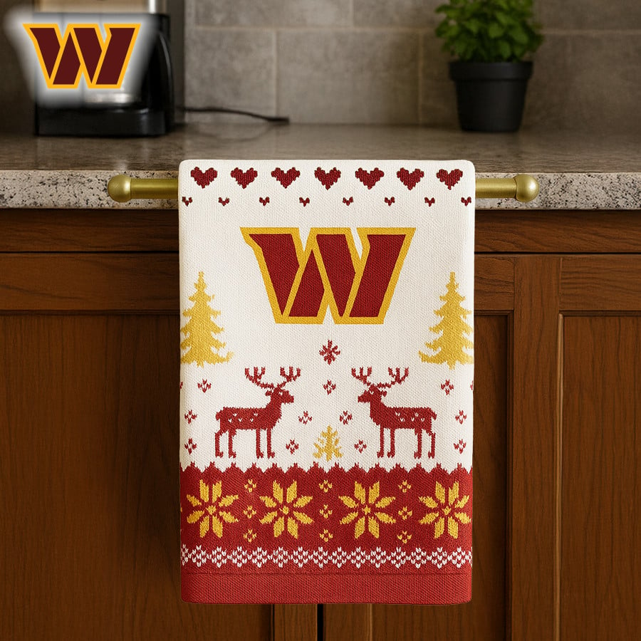 Premium NFL WAS Christmas Kitchen Towel V1 NMD TTV