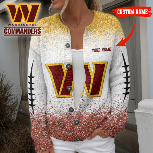 Premium NFL WAS Cozy Knit Cardigan V1 NMD NHM