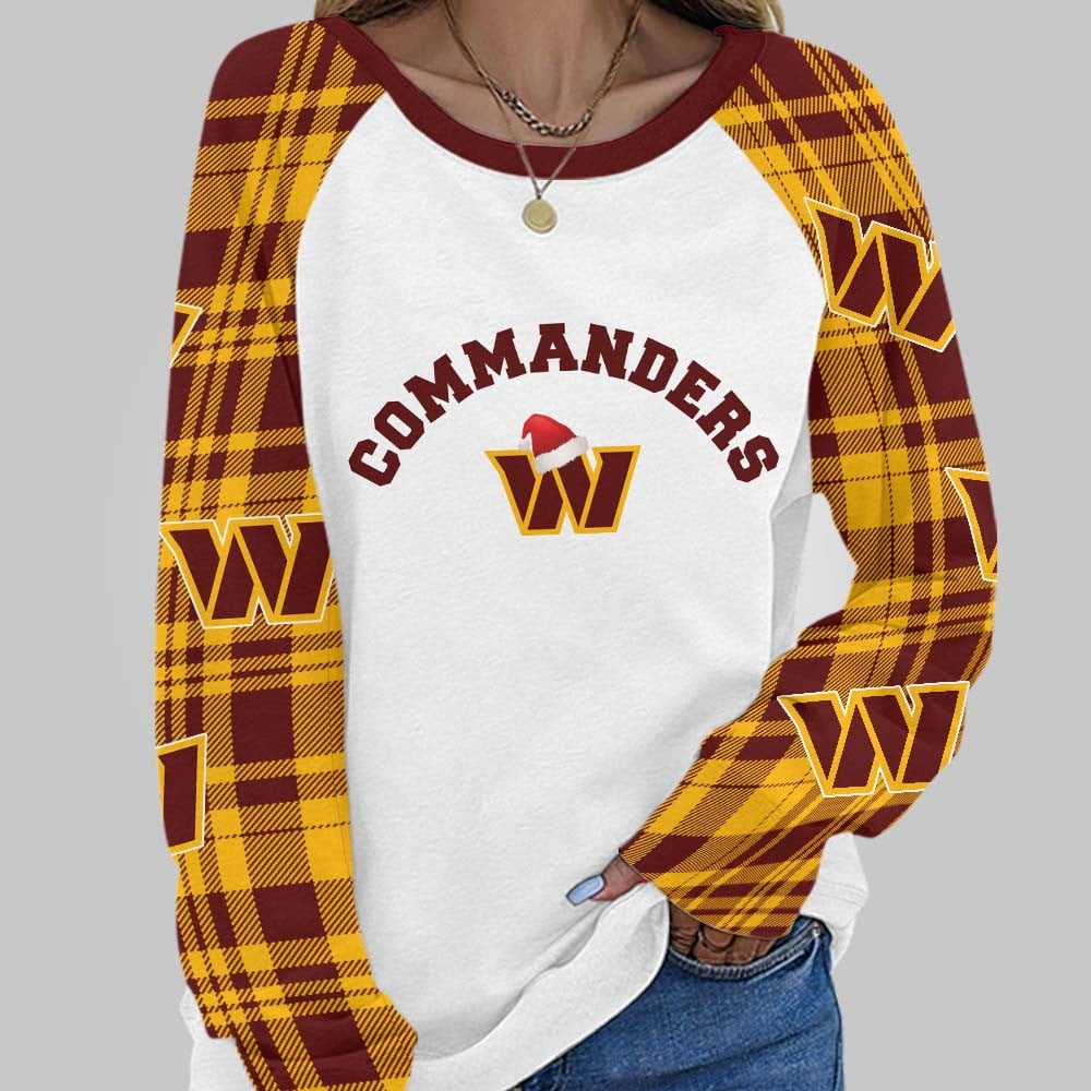 Premium NFL WAS Cozy Round Neck Raglan Sleeve Sweatshirt V1 NMD NHM