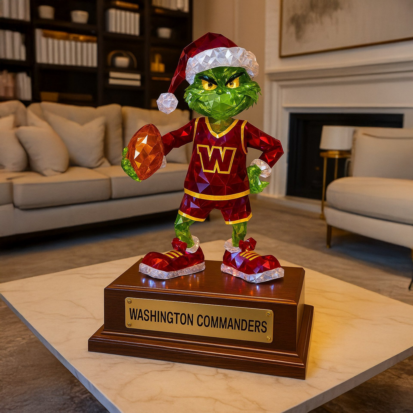 Premium NFL WAS Crystal Style Desktop Ornament V1 NMD  TTV