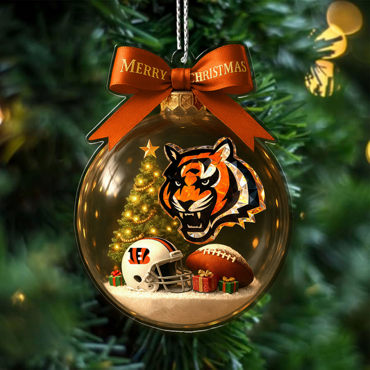 Premium NFL X CIN Christmas Ornaments NDT TDT