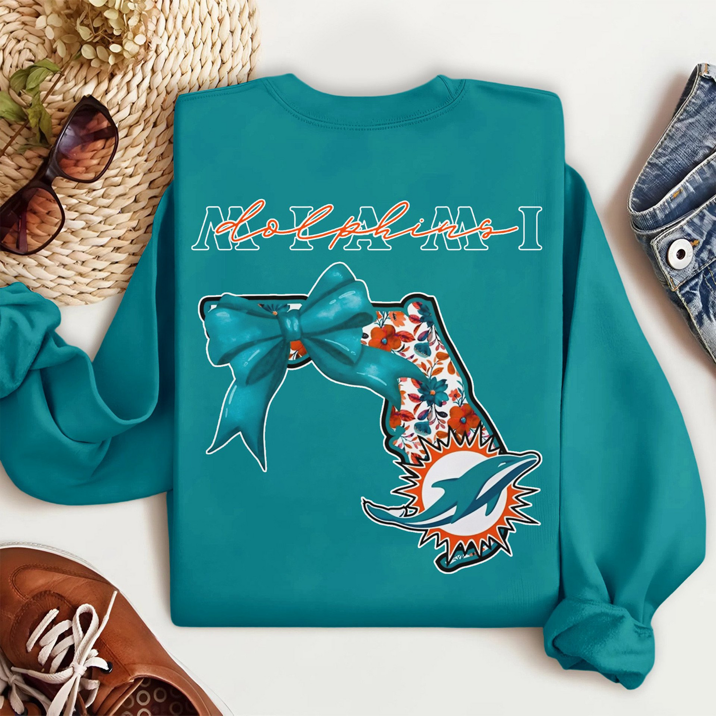 Premium NFL x MIA Cozy State Bow Sweatshirt TUANND TANTD