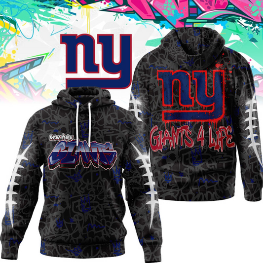 Premium NFL X NYG  Special Graffiti My Team 4 Life Hoodie NDT TDT
