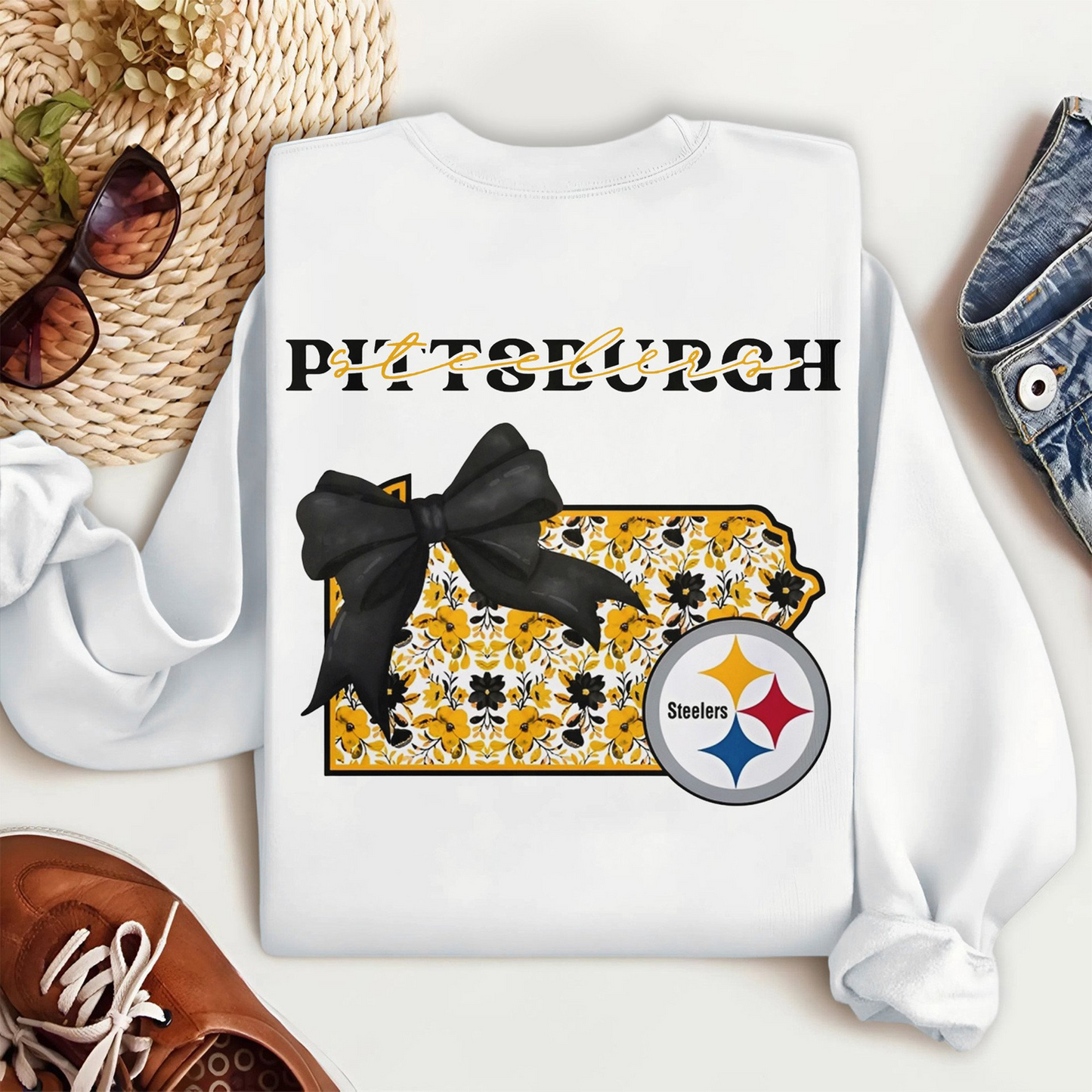 Premium NFL x PIT Cozy State Bow Sweatshirt TUANND TANTD