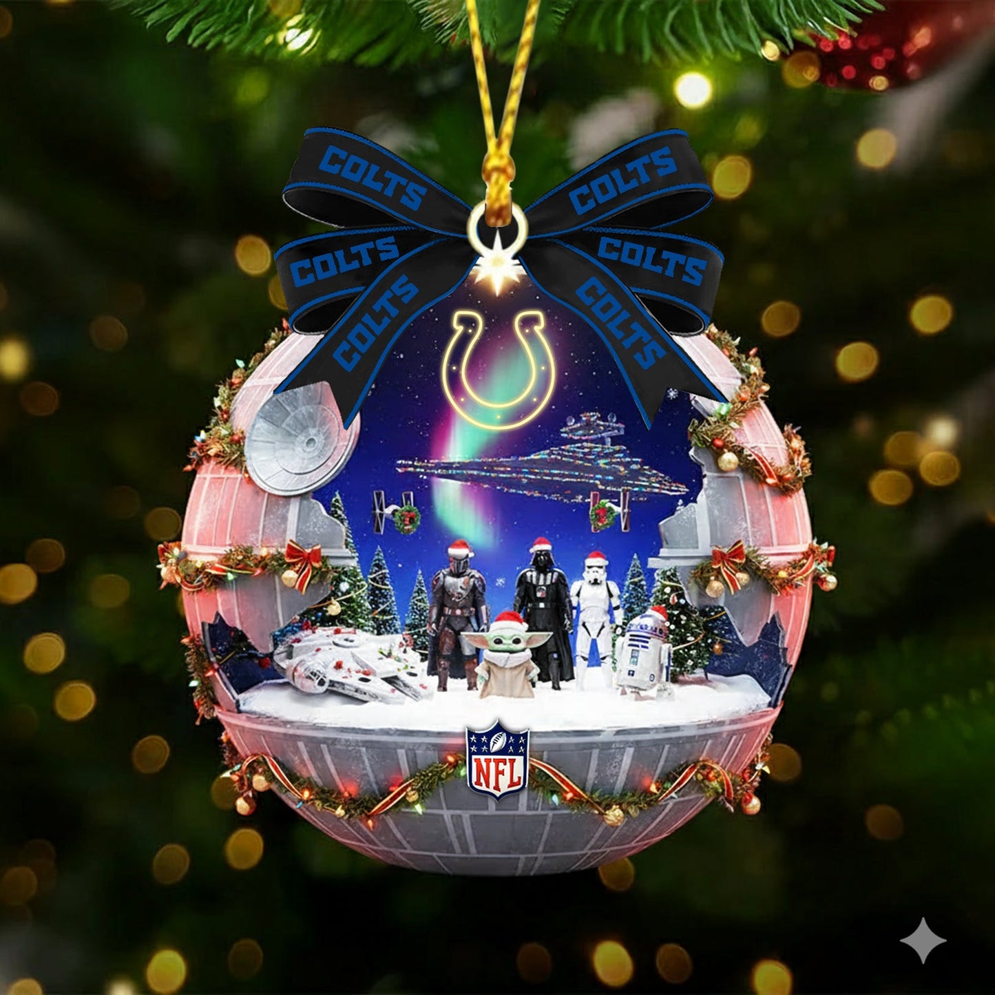 PREMIUM X IND NFL GIFT CHRISTMAS ORNAMENT NDT NHM