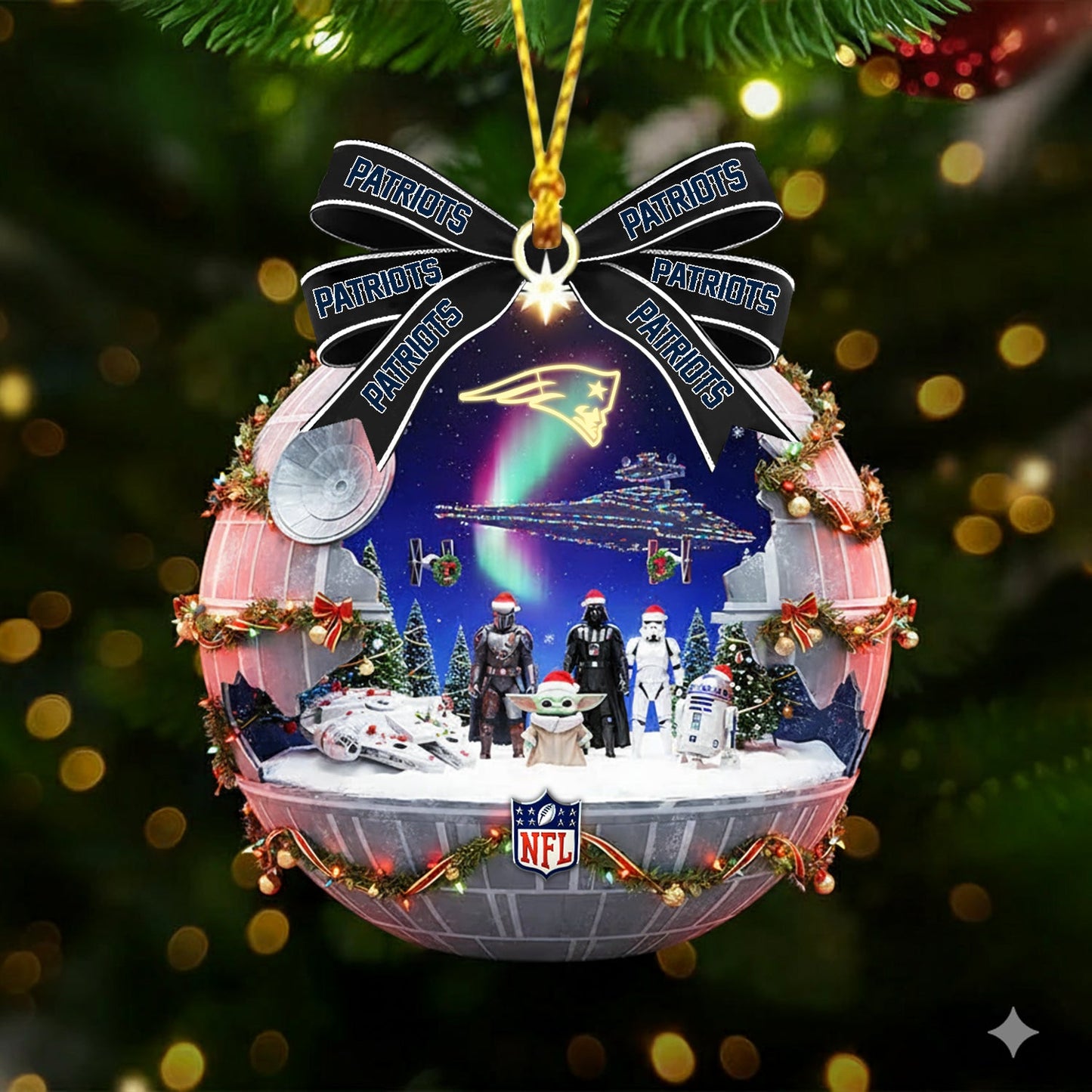 PREMIUM X NE NFL GIFT CHRISTMAS ORNAMENT NDT NHM