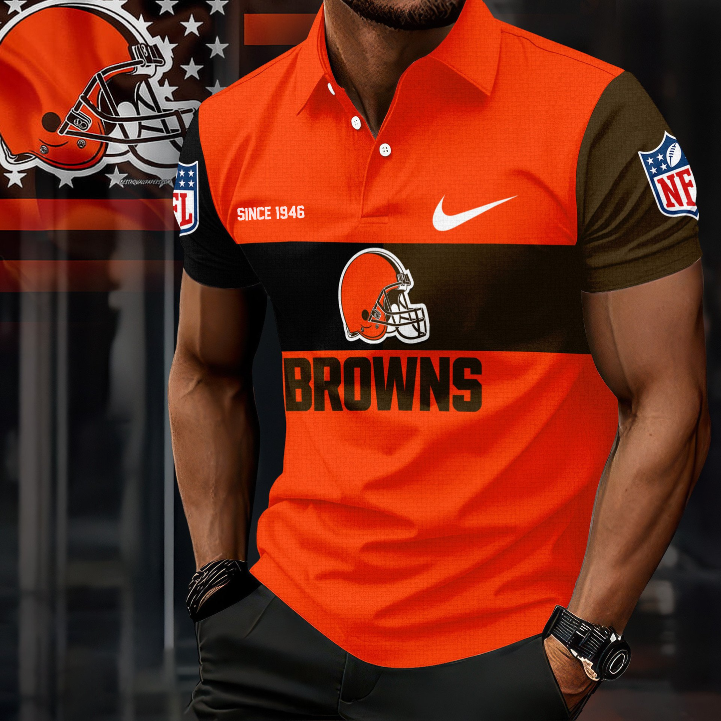 CLE Premium NFL V5 Polo Shirt DDT CTND