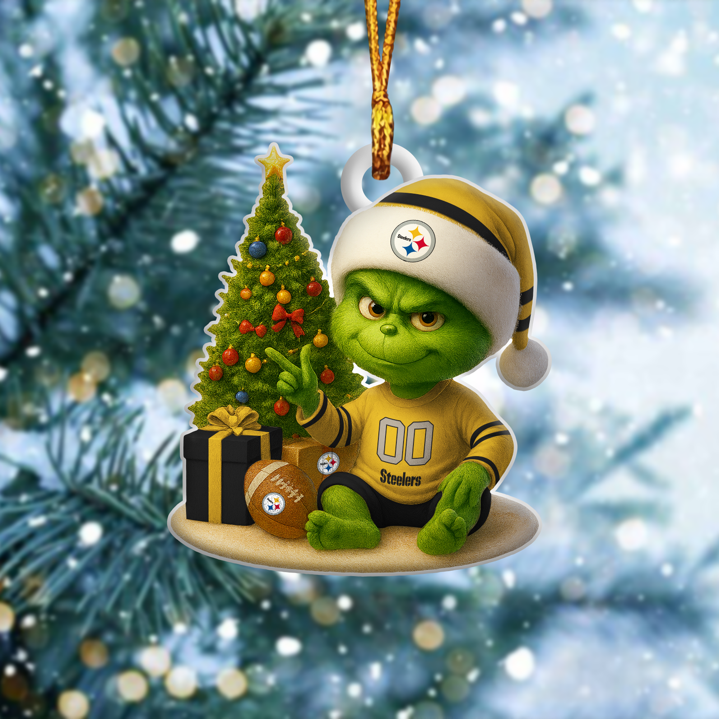 PS NFL x Grinch Premium Ornament DDT NTL