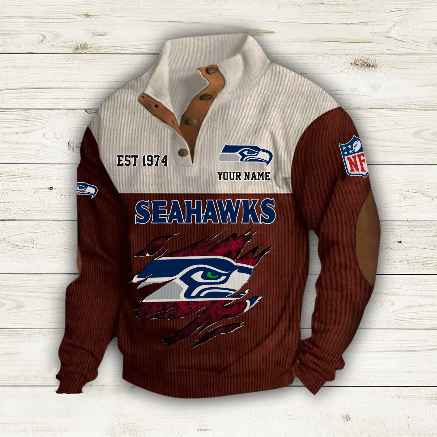 SEA x NFL Custom Name Sport Sweatshirt DatND DVT