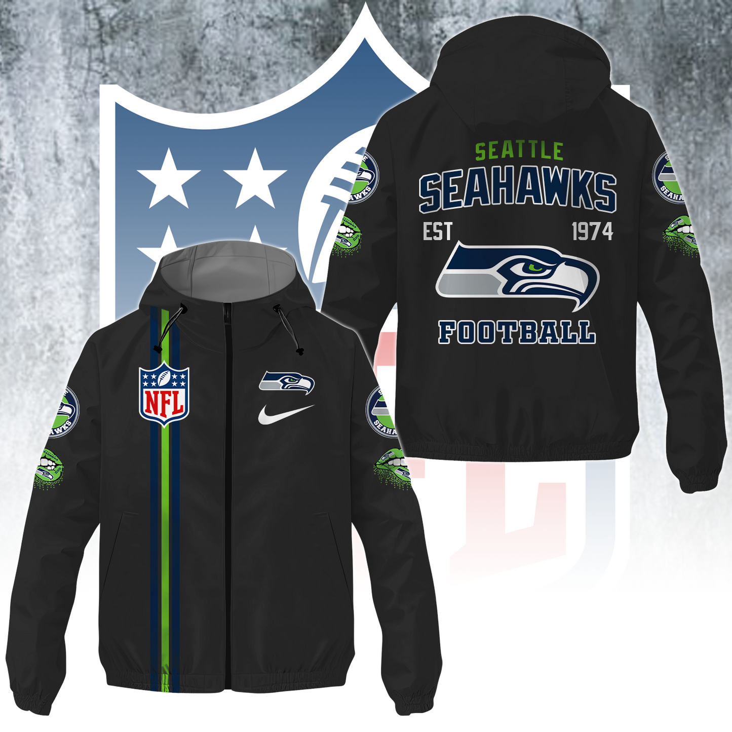 SEA x NFL Windbreaker Jacket DATND TANTD